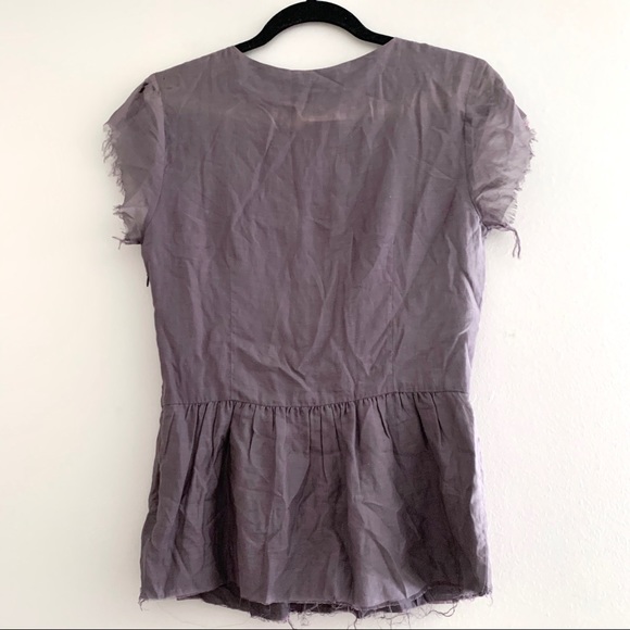 Antik Batik beaded embroidered raw hem top - Picture 2 of 8